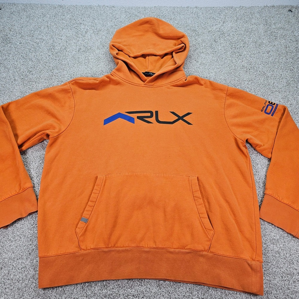 RLX Ralph Lauren Orange RLX 067 Championship Series Hoodie Mens‎ XL